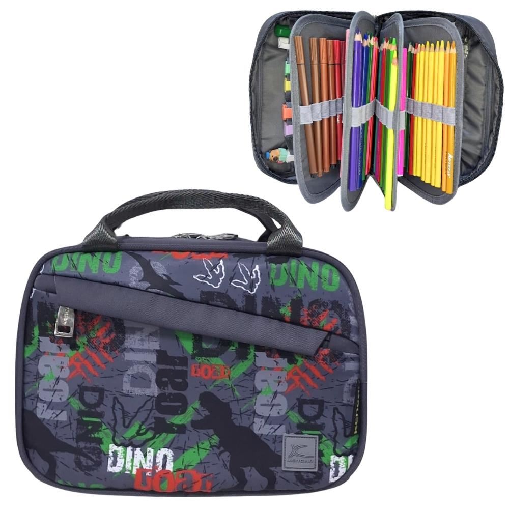 Cartuchera Organizadora XL Kengar - Plomo Diseño 1