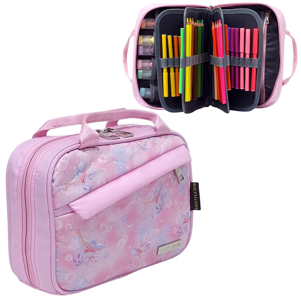 Cartuchera Organizadora XL Kengar - Rosado Bebé Diseño 1