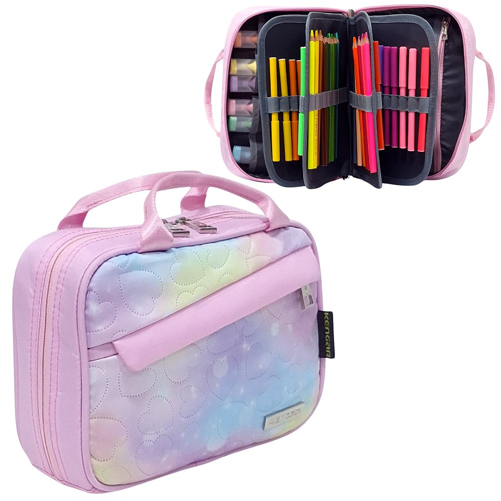 Cartuchera Organizadora XL Kengar - Rosado Corazón