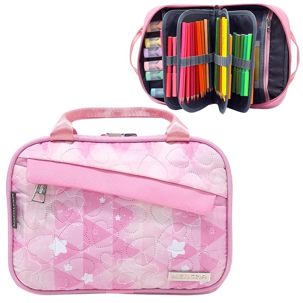 Cartuchera Organizadora XL Kengar - Rosado Diseño 2