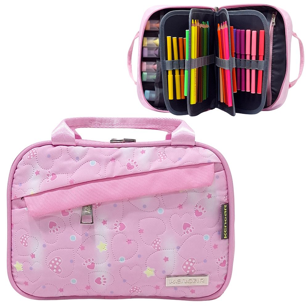 Cartuchera Organizadora XL Kengar - Rosado Diseño 3