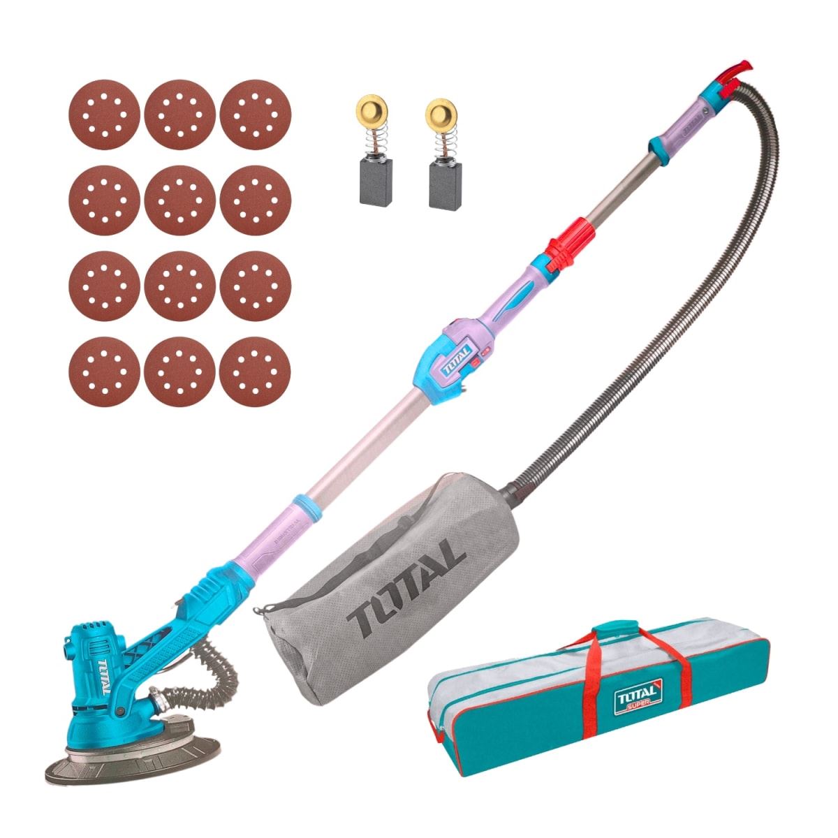 Lijadora de pared y techo Telescópica Industrial 1050w Total