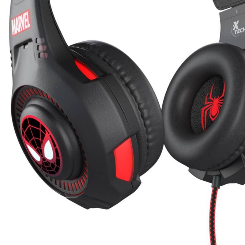 Audífonos Con Micrófono Xtech Edición Miles Morales Color Negro