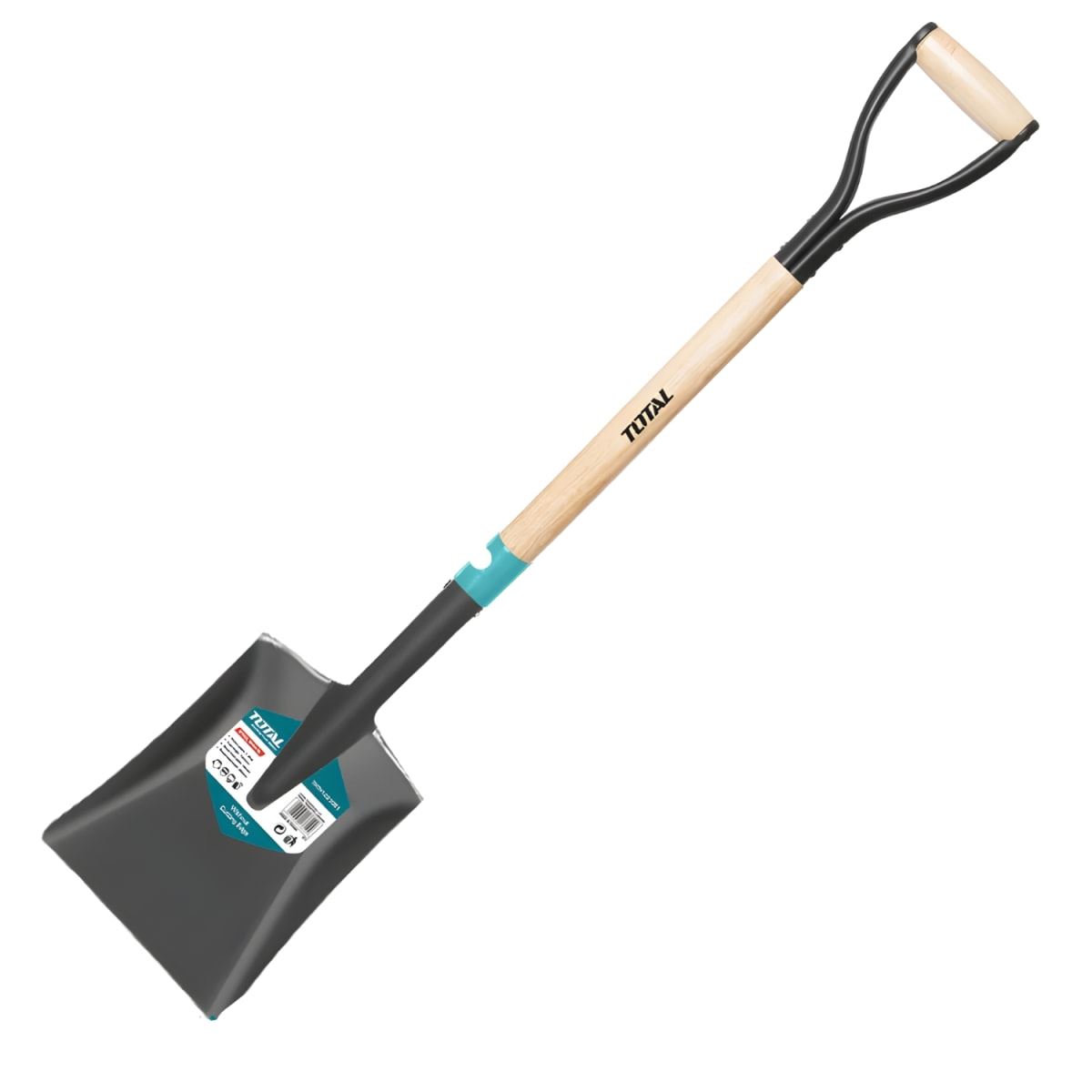 Pala Cuadra 1mt con mango madera Total