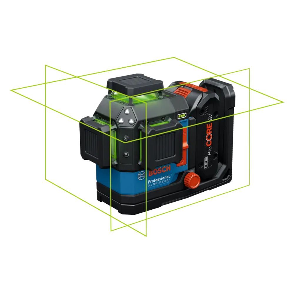 Nivel Láser Bosch GLL 18V-120-33 CG Profesional 3×360° Verde 18V