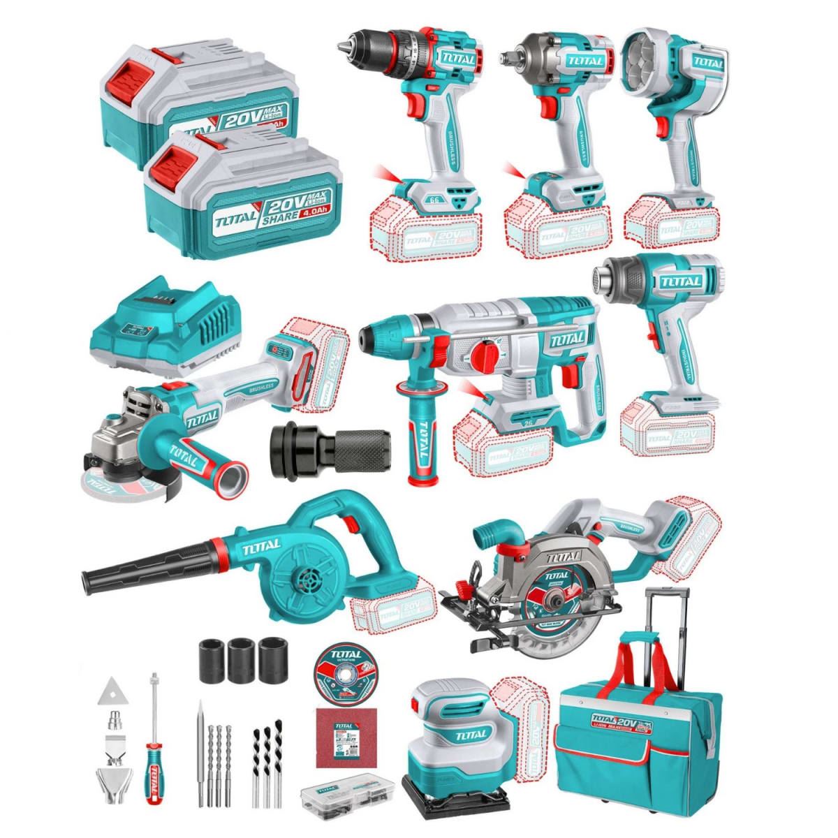 SuperCombo Inalambrico Industrial 10 en 1 Pro Industrial Total