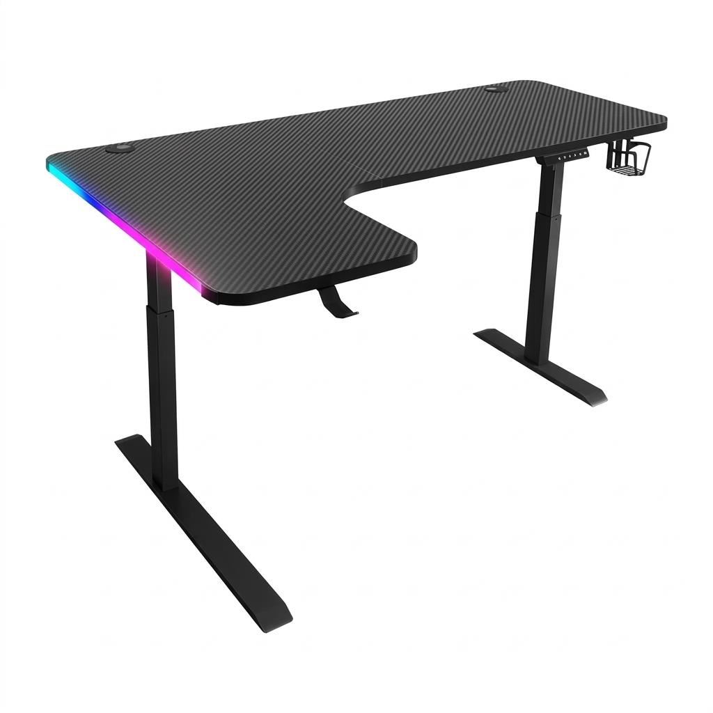 OXIN Y103 Escritorio Gamer Tipo L Altura Regulable Luces RGB
