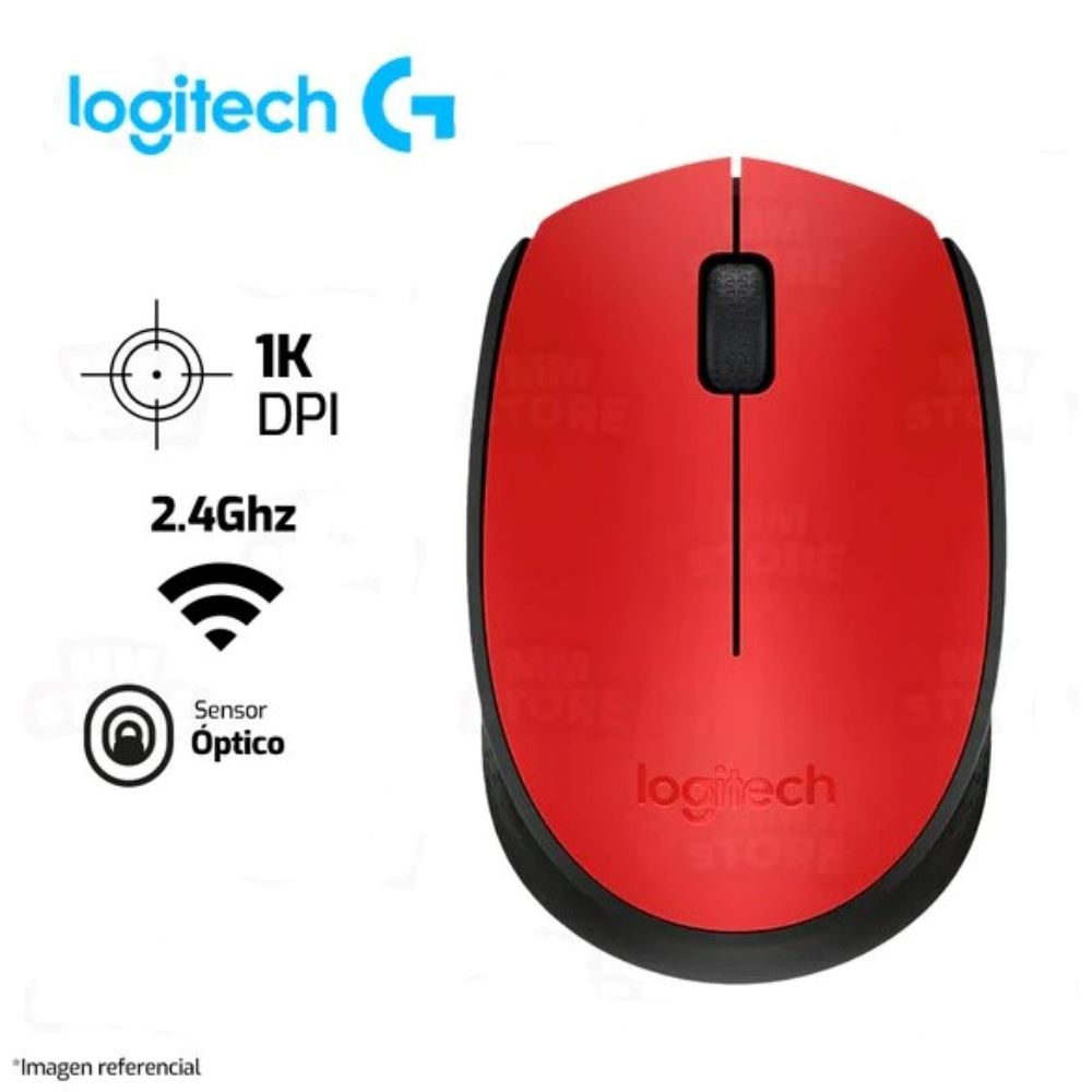 MOUSE LOGITECH M170 WIRELESS ROJO
