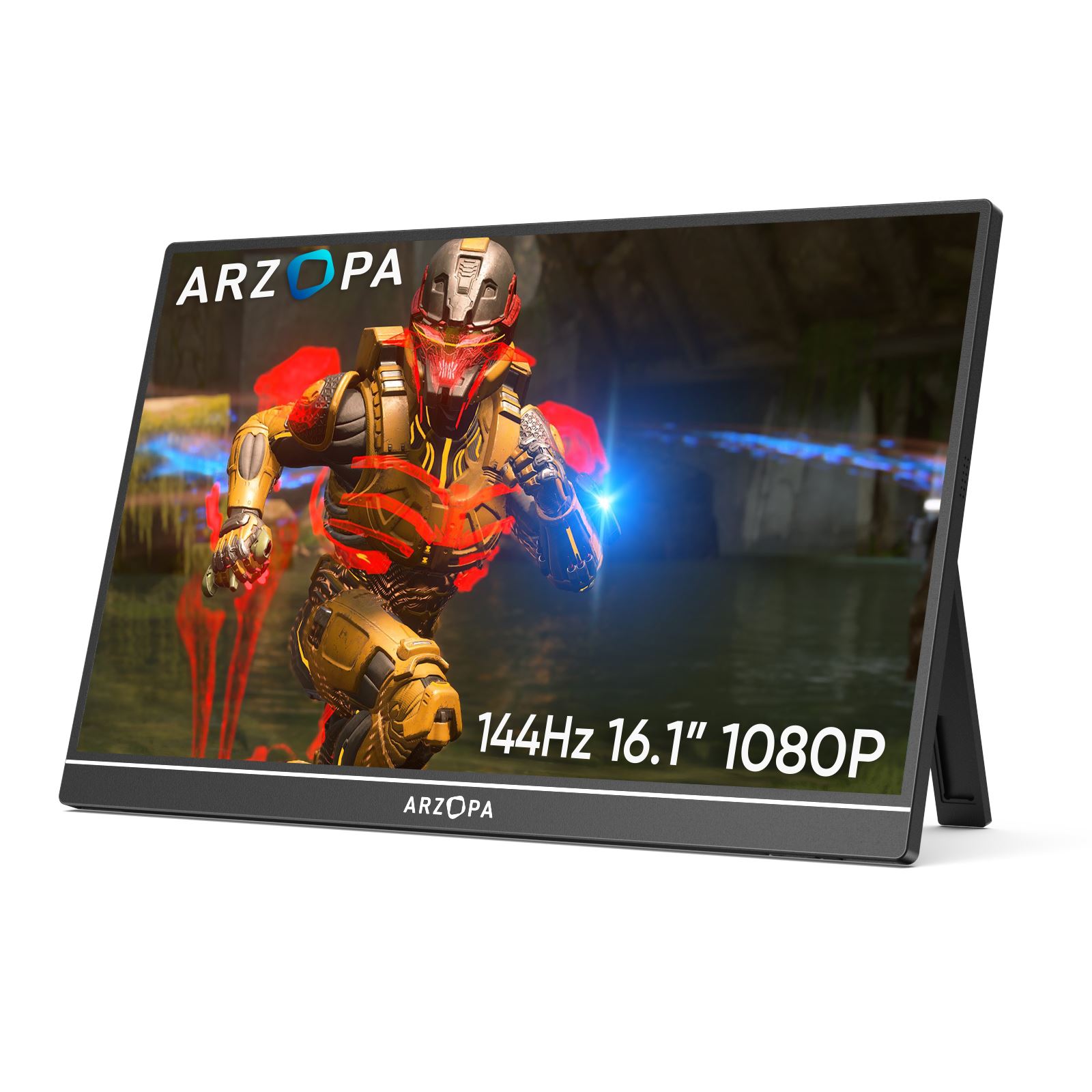 ARZOPA Monitor Portatil Gamer Z1FC de 16.1'' 1080 FHD 144Hz 1ms HDR SRGB HDMI, USB C y 2 Altavoces