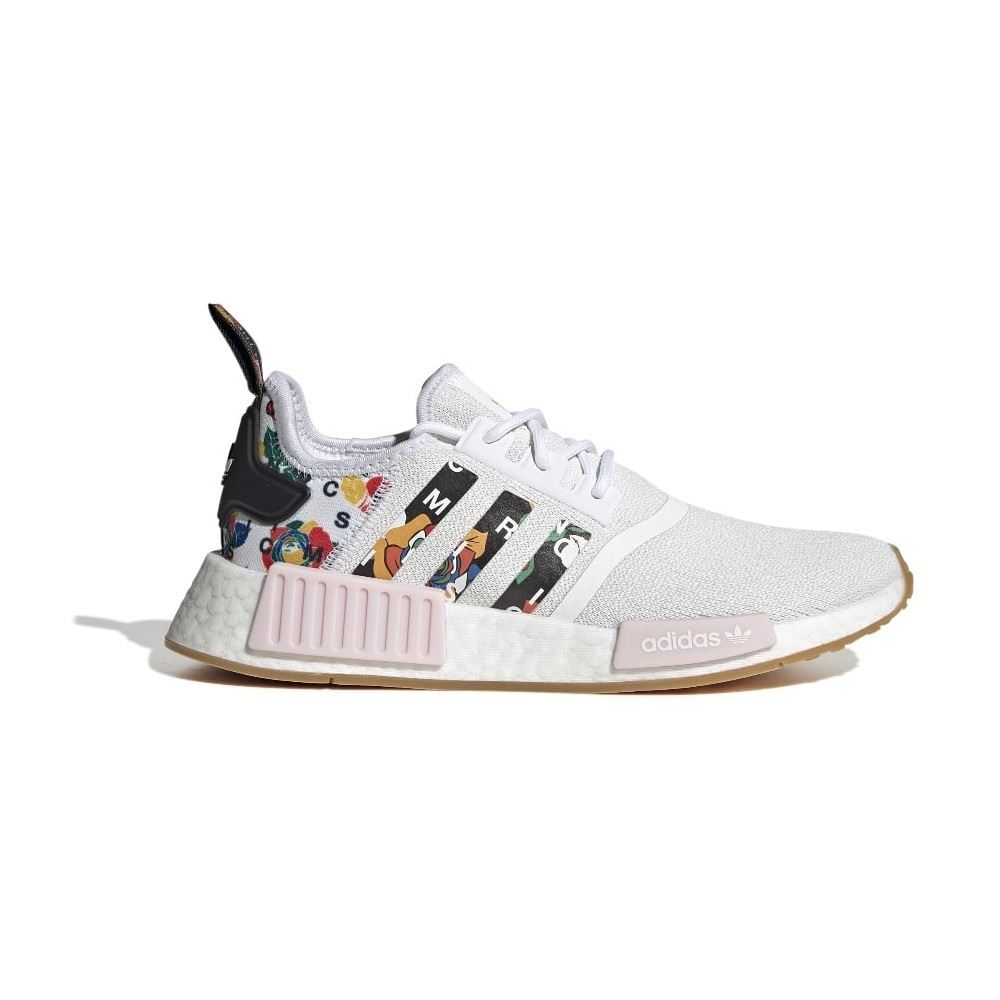 Zapatillas Adidas NMD_R1 talla 7US color blanco con rosado para mujer