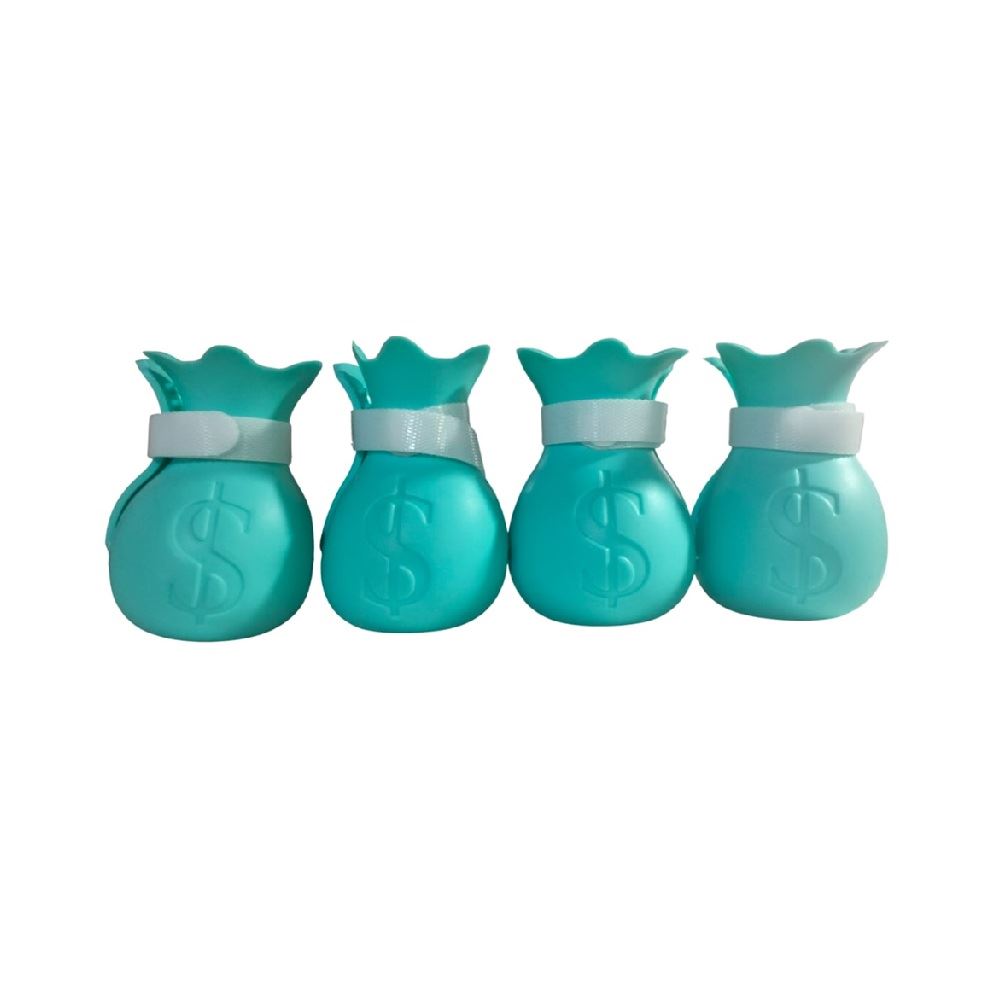 Zapatos de silicona para gatos anti arañazos turquesa