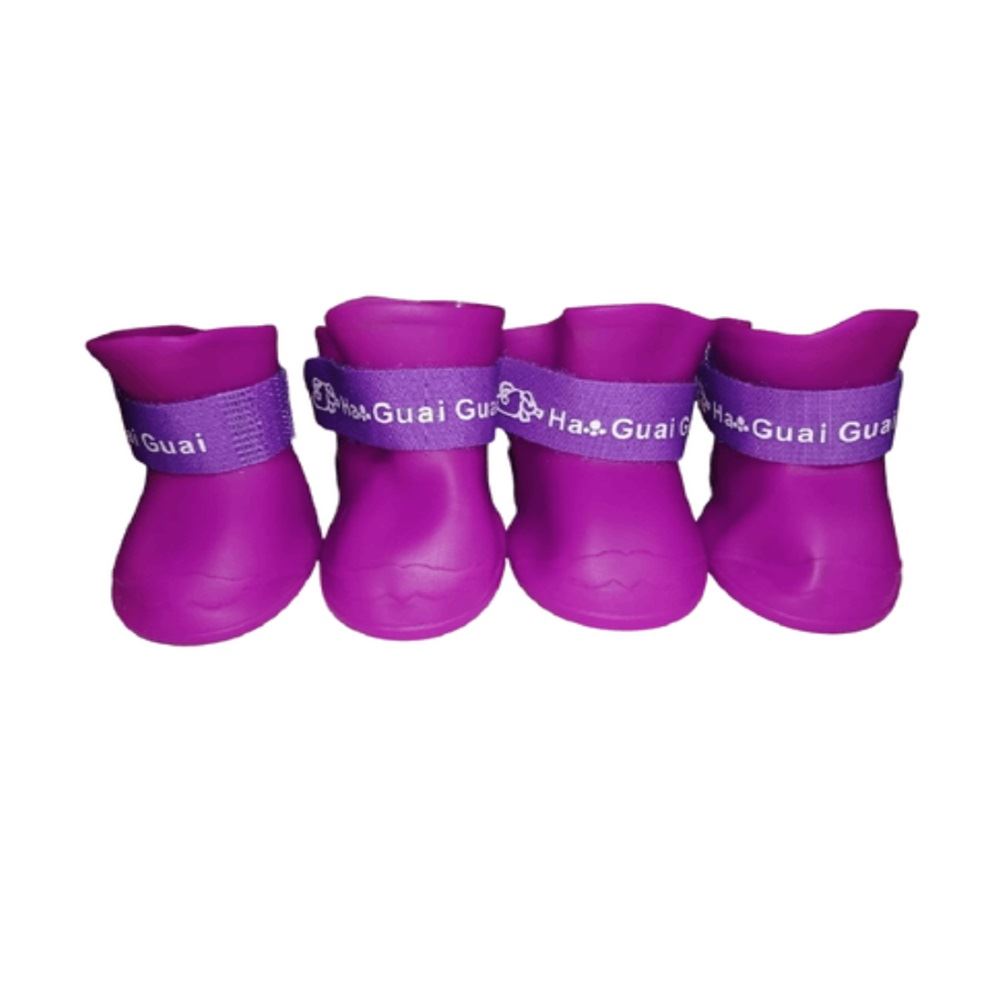 Zapatos de silicona para mascotas perros morado talla S