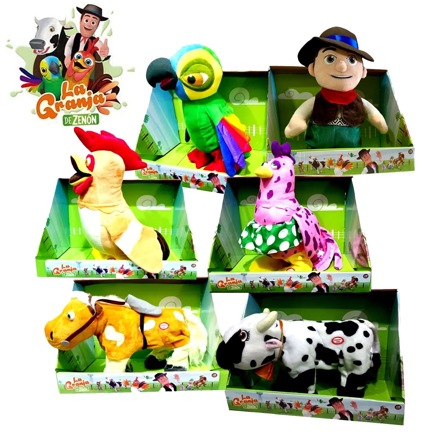 Set Peluches La Granja de Zenón con Movimiento y Musical 6P