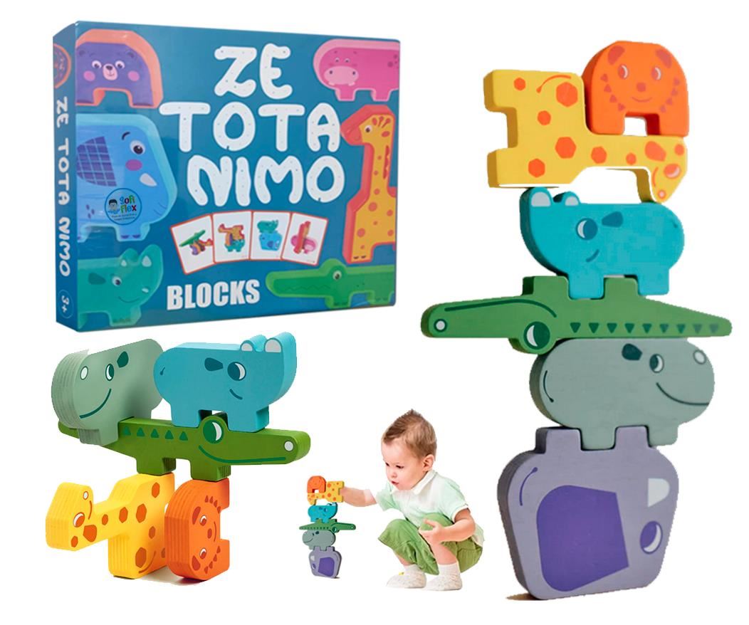 ZETOTANIMO BLOQUES ANIMALITOS JUEGO APILABLE EQUILIBRIO