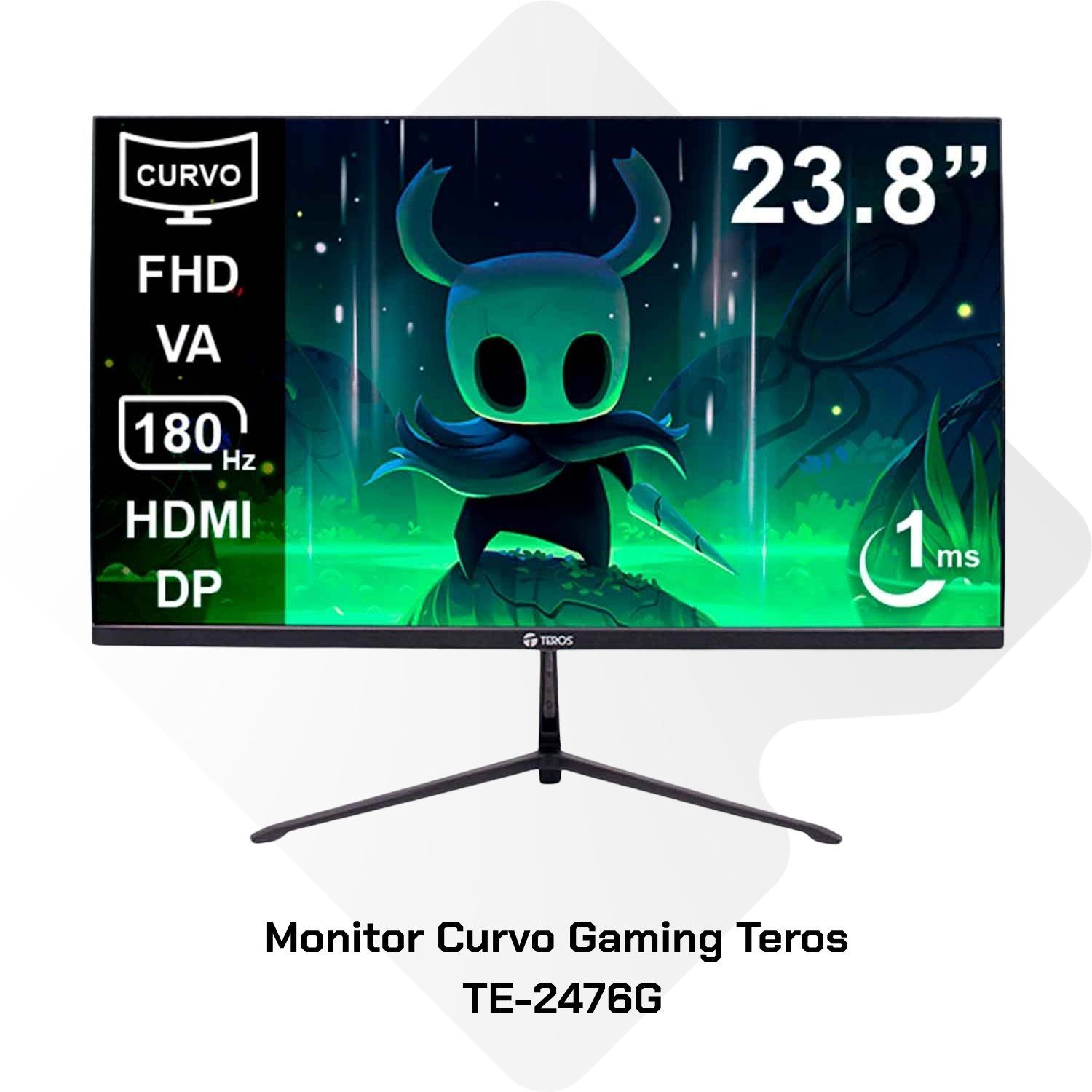 Monitor Curvo Gaming Teros TE-2476G 23.8” FHD VA 180 Hz 1 ms